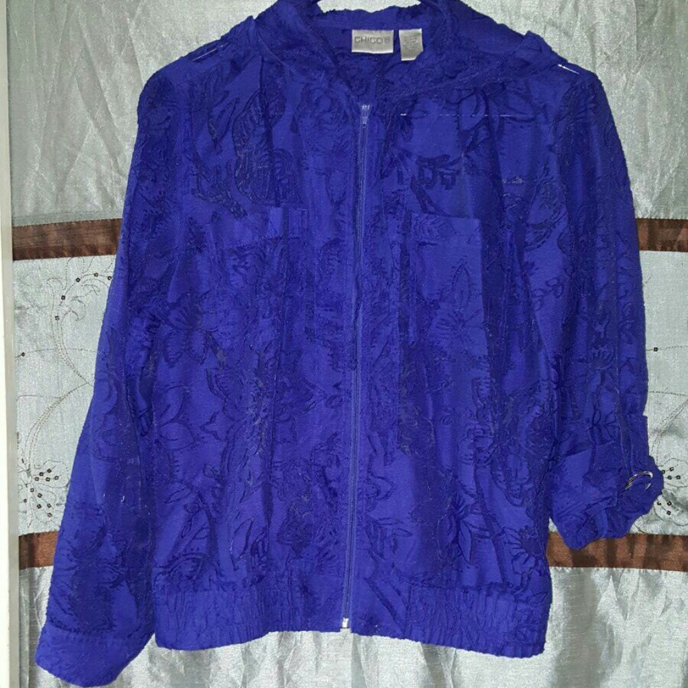 Chico's Size 0 Sheer Hoodie